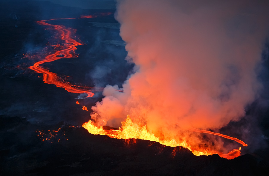 A lava river is a compositional element in its own right.