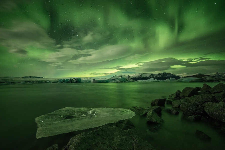 'Green Lantern', Jökulsárlón, Iceland, January 2014. I'm not a comic book reader at all, but the name adds depth and rings a bell to the avid readers.