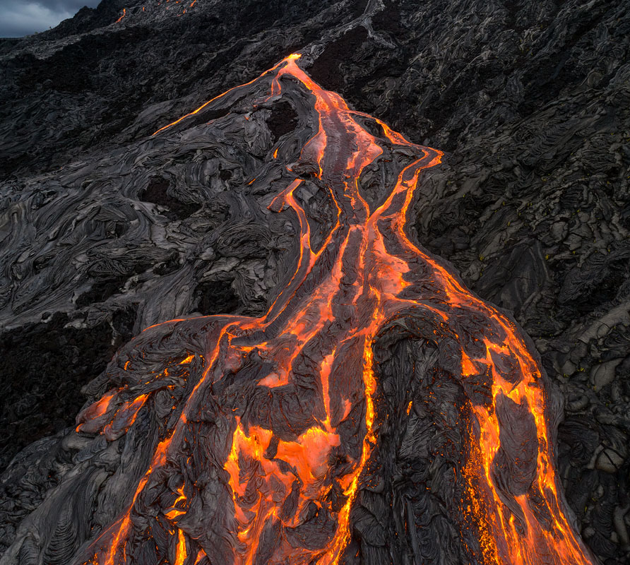 A similar angle after the flow increased.